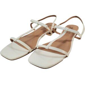 Journee Collection Womens Zaidda White Strappy Sandals Size 10